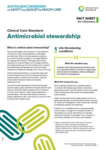 Clinical Care Standard Antimicrobial Stewardship Fact Sheet
