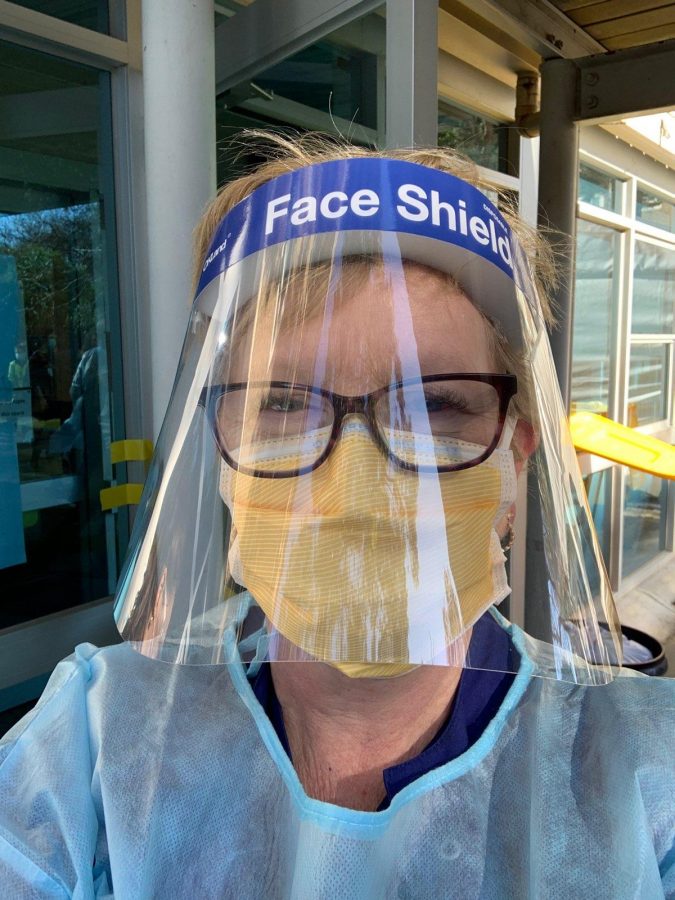 Lisa donned in full PPE while testing at the towers