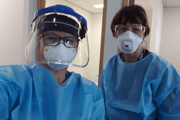 life-in-lockdown-supporting-refugee-communities-as-a-nurse-practitioner Marilyn (right) with registered nurse Alison Lin