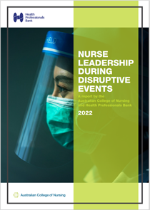 Nurse leadership during disruptive events