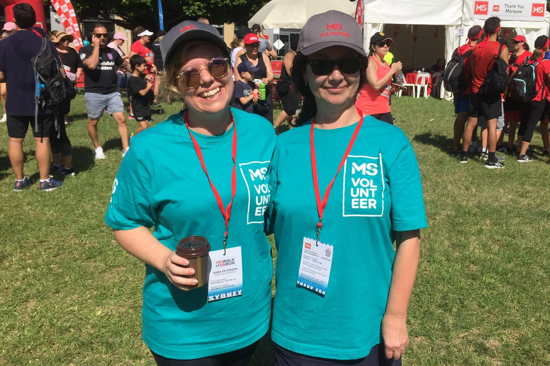 Sharron Smyth-Demmon MACN volunteering at an MS fundraiser with Sara Peterson MACN : Sharron Smyth-Demmon MACN volunteering at an MS fundraiser with Sara Peterson MACN