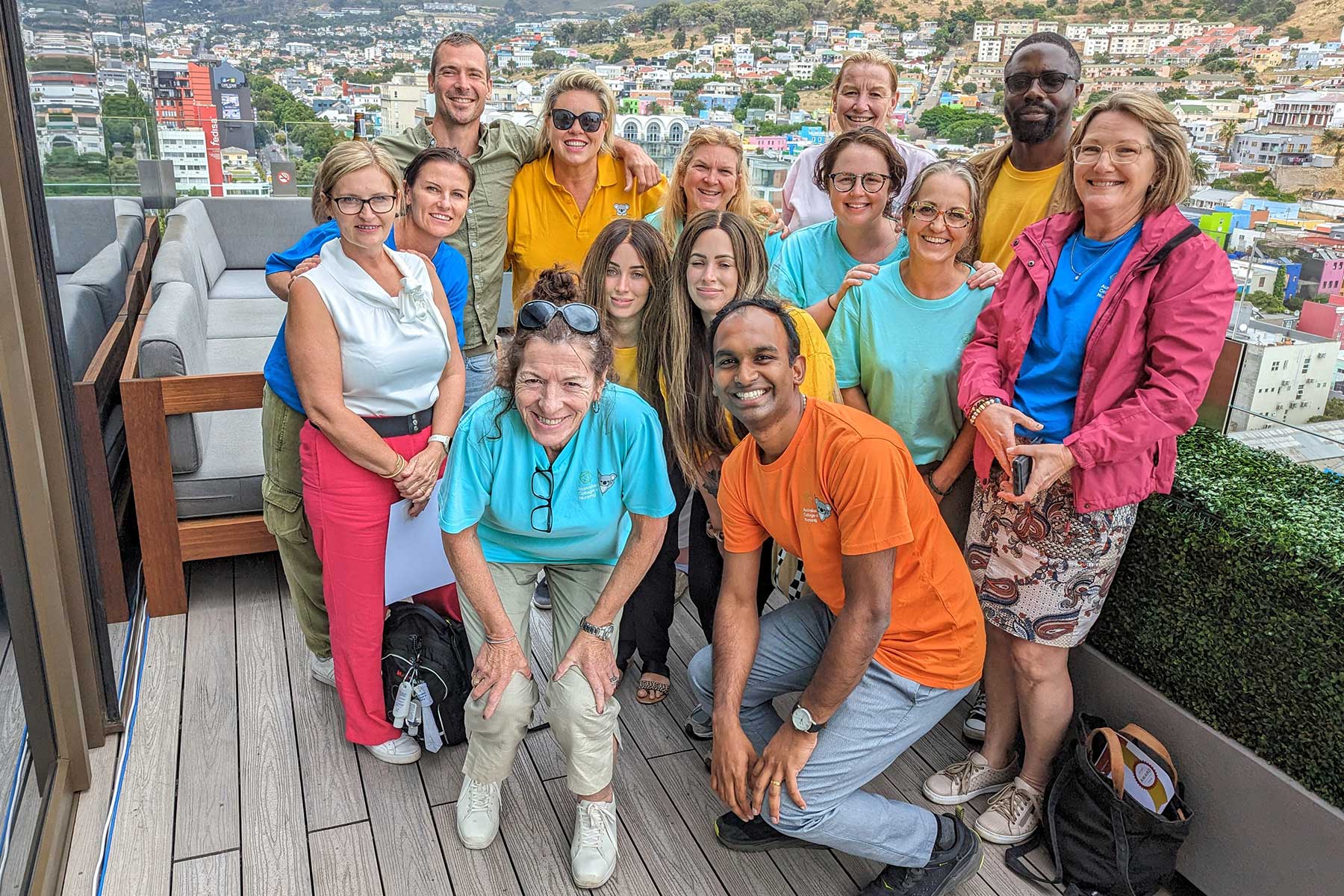 Team ACN at the top of Table Mountain, Cape Town