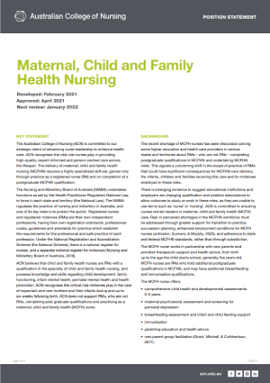 Maternal, Child, and Family Health Nursing