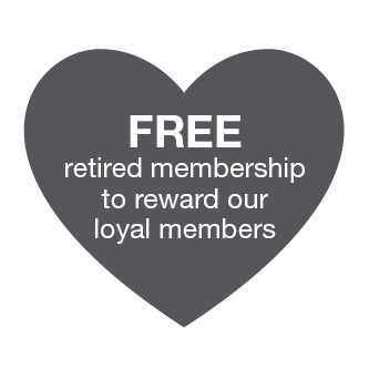 Free retired membership to reward our loyal members