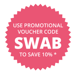 Use promotional voucher code SWAB to save 10%